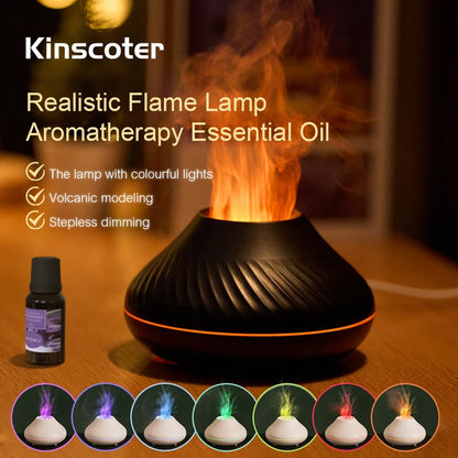 Volcanic Aroma Diffuser (with Color Flame Night Light)