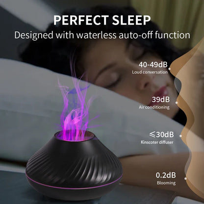 Volcanic Aroma Diffuser (with Color Flame Night Light)