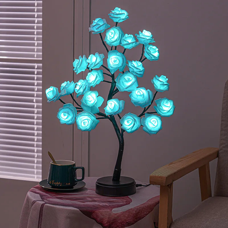 Lights Flower Rose Tree