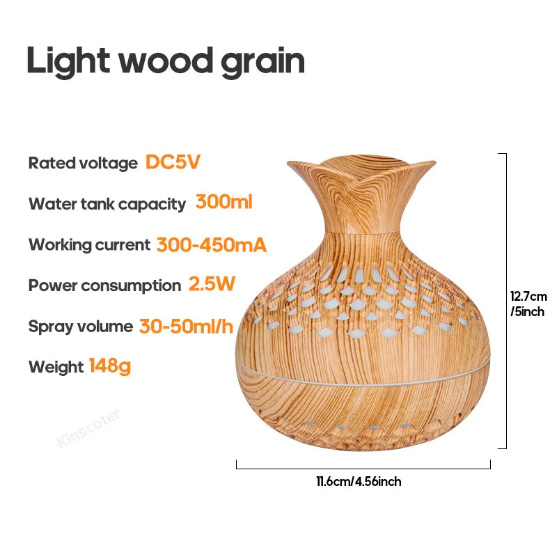 Wood Aroma Diffuser Humidifier